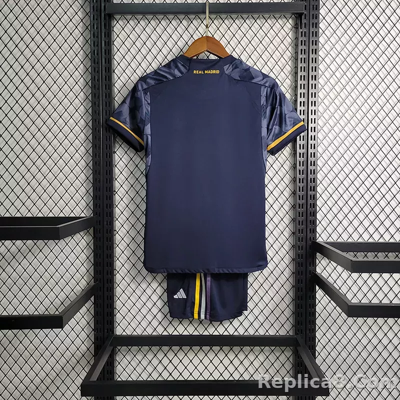 23-24 Real Madrid Away Kids Kit (Jersey+Shorts) - detail