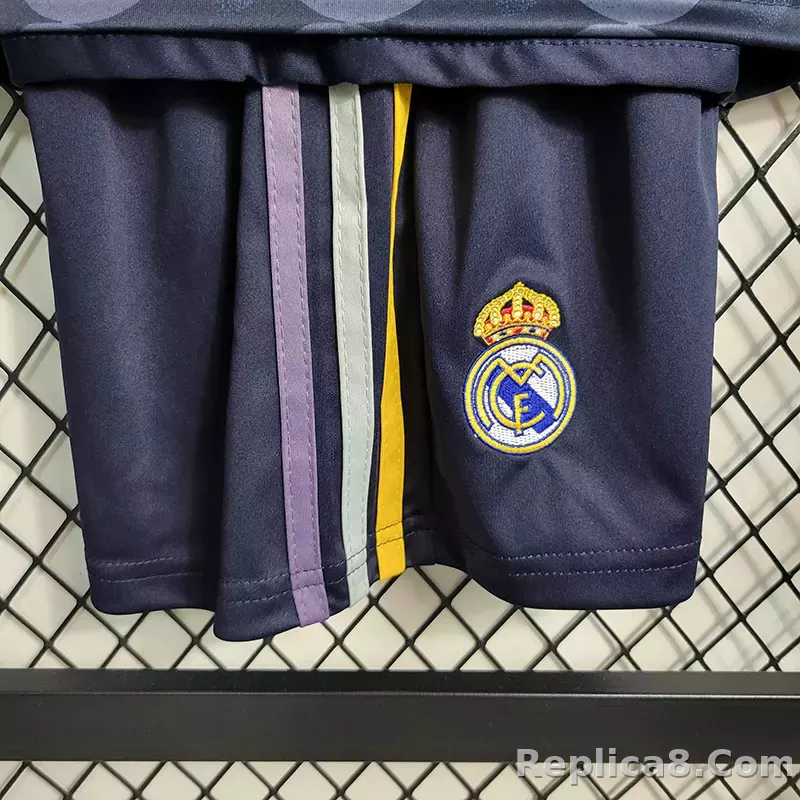 23-24 Real Madrid Away Kids Kit (Jersey+Shorts) - detail