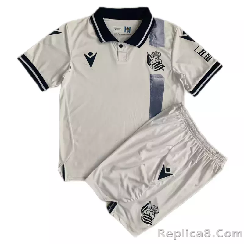 23-24 Real Sociedad Third Away Kids Kit Jersey+Shorts - detail