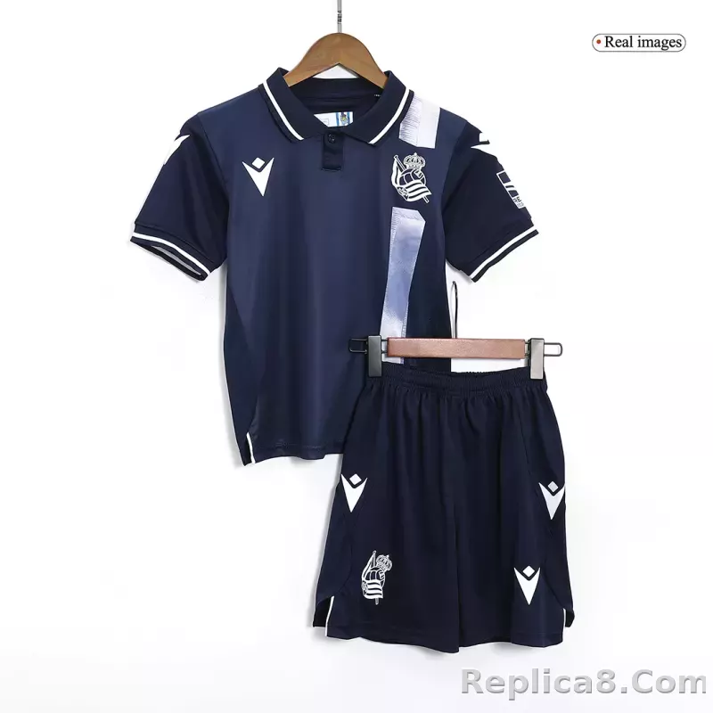 23-24 Real Sociedad Away Kids Kit Jersey+Shorts