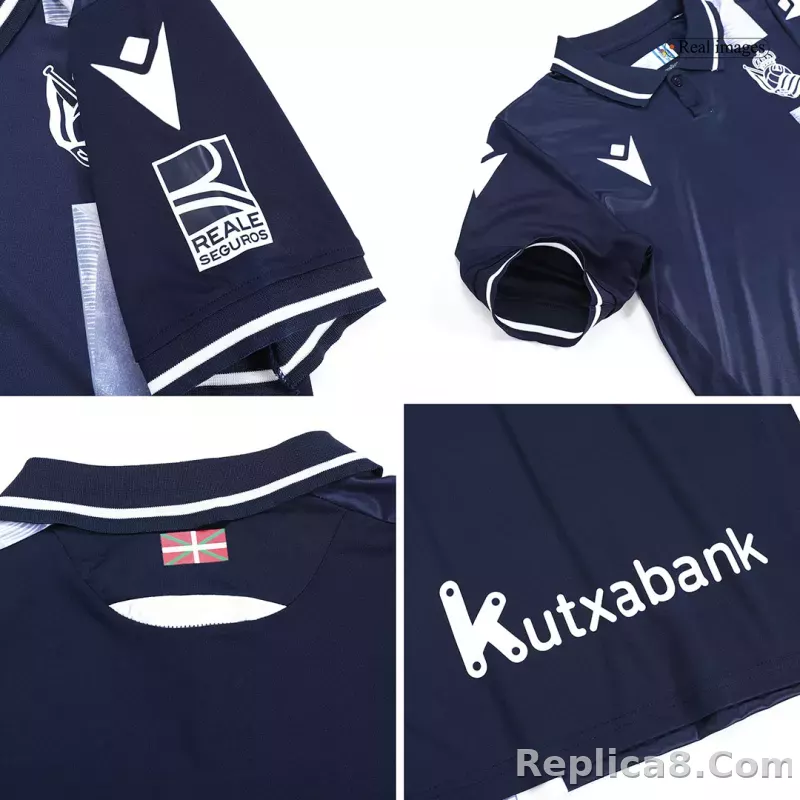 23-24 Real Sociedad Away Kids Kit Jersey+Shorts - detail