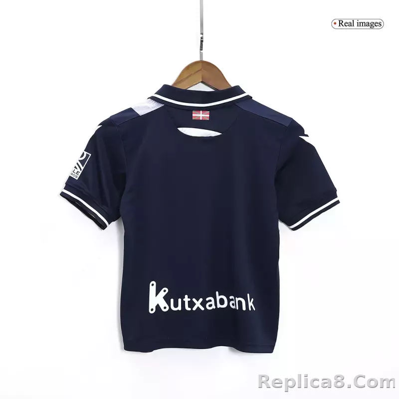 23-24 Real Sociedad Away Kids Kit Jersey+Shorts - detail