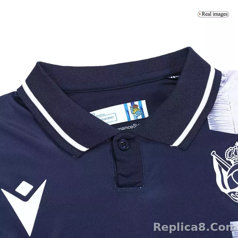 23-24 Real Sociedad Away Kids Kit Jersey+Shorts - detail