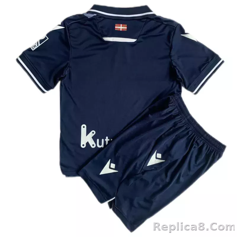 23-24 Real Sociedad Away Kids Kit Jersey+Shorts - detail