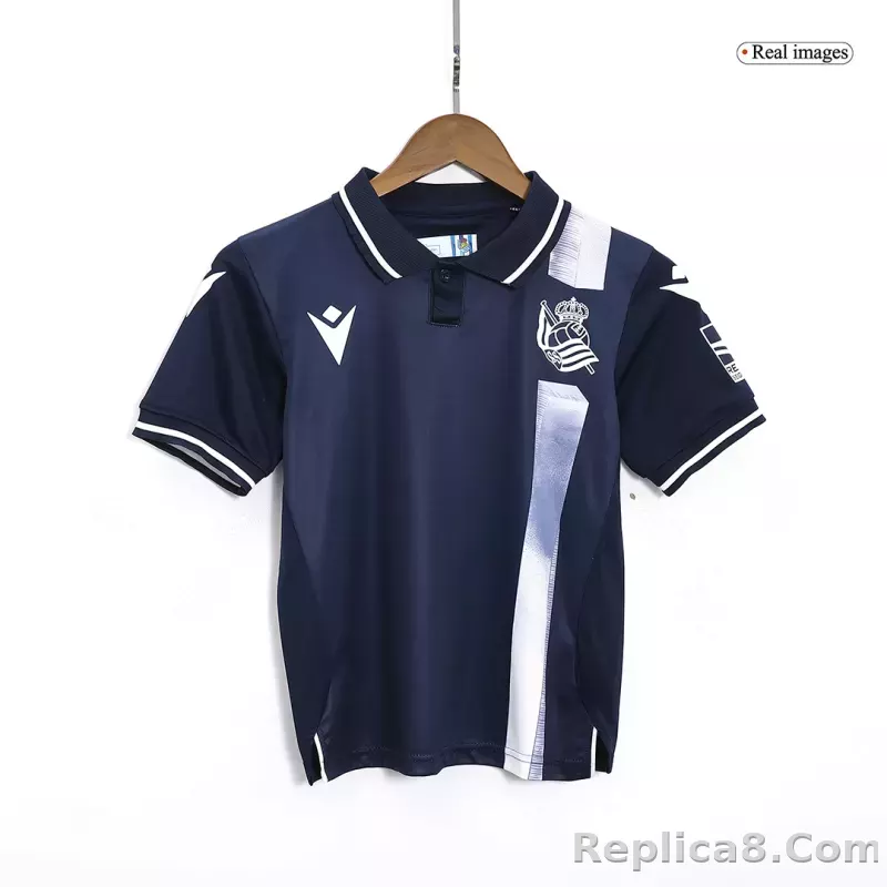23-24 Real Sociedad Away Kids Kit Jersey+Shorts - detail