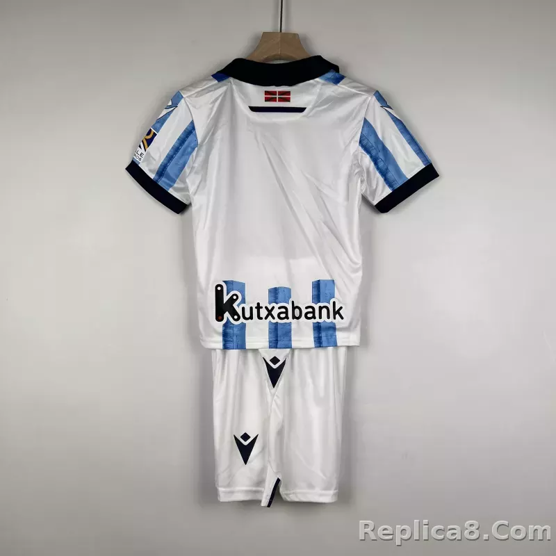 23-24 Real Sociedad Home Kids Kit Jersey+Shorts - detail
