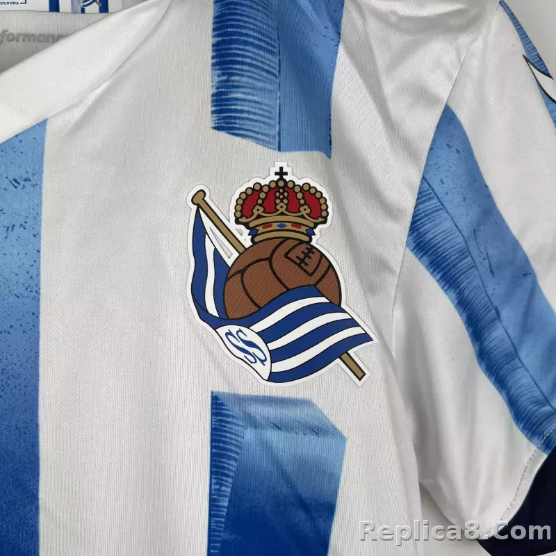 23-24 Real Sociedad Home Kids Kit Jersey+Shorts - detail