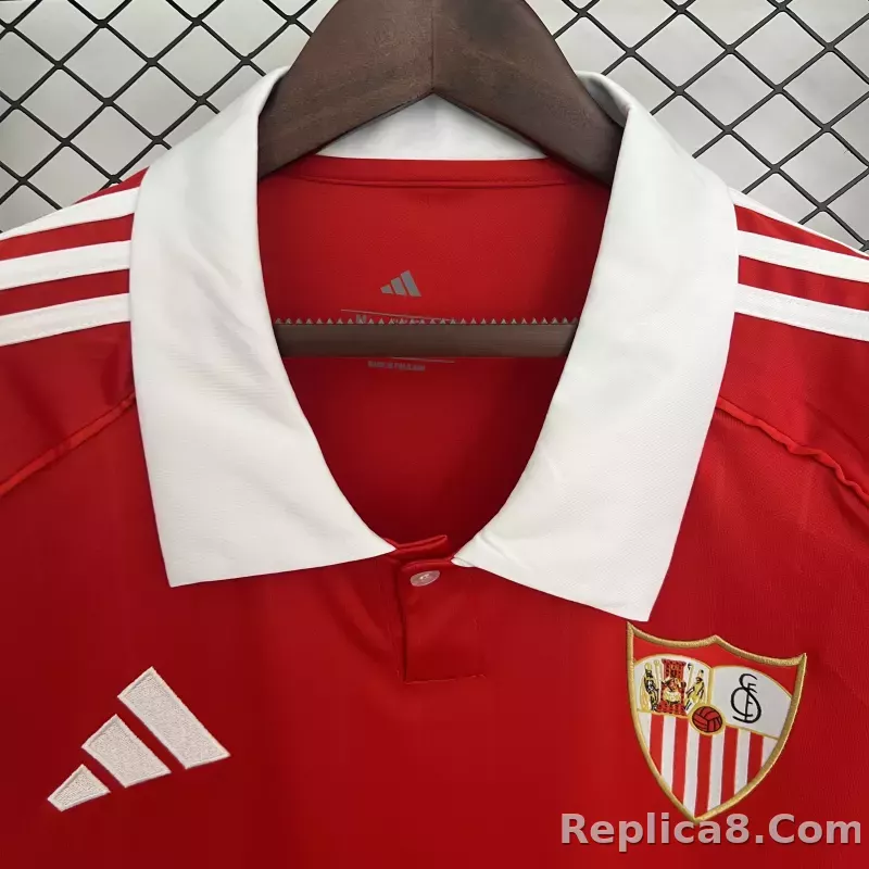 25-26 Sevilla Home Soccer Jersey - detail