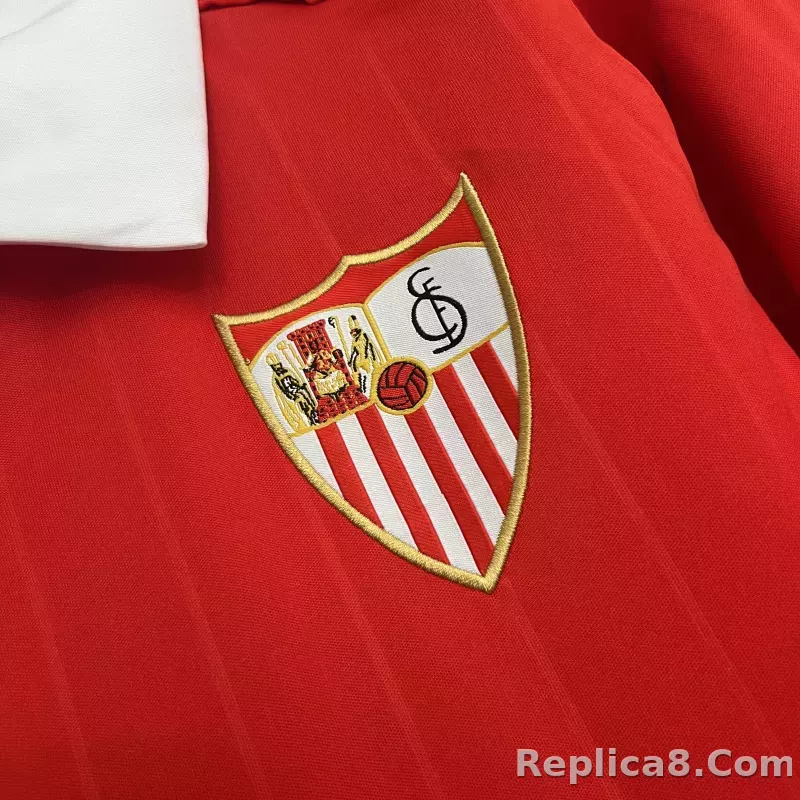 25-26 Sevilla Home Soccer Jersey - detail