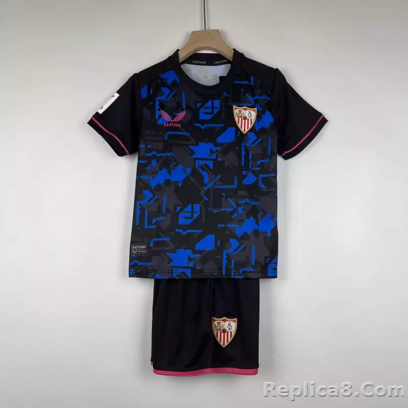 23-24 Sevilla  Third Away Kids Kit Jersey+Shorts