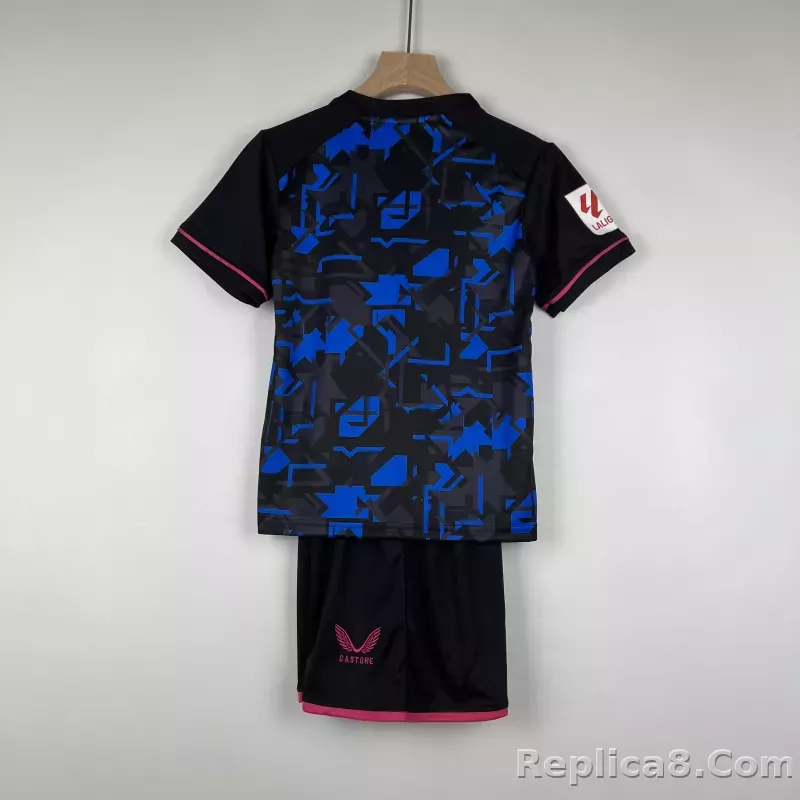 23-24 Sevilla  Third Away Kids Kit Jersey+Shorts - detail