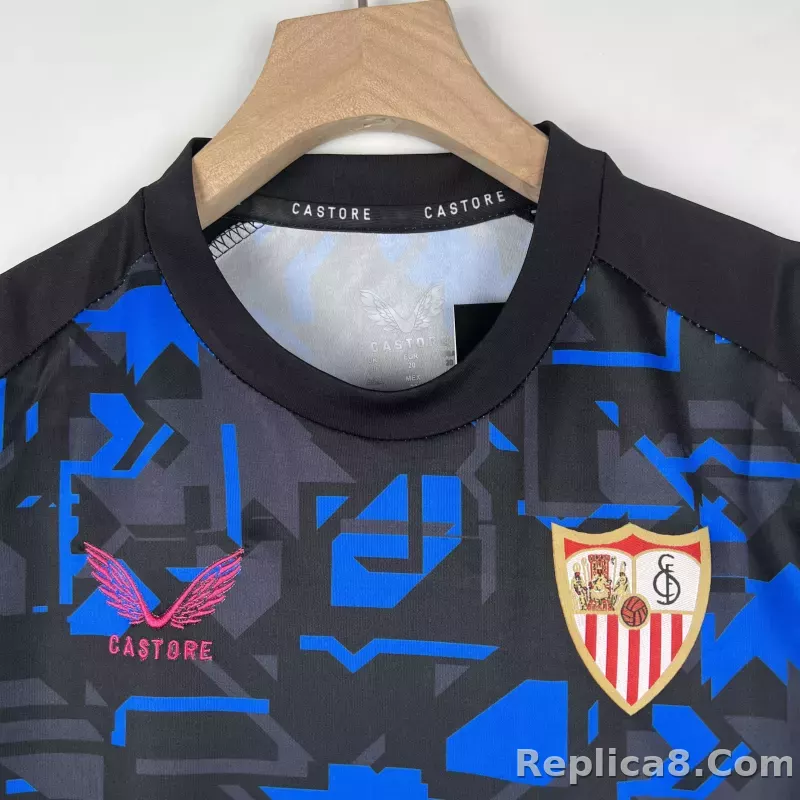 23-24 Sevilla  Third Away Kids Kit Jersey+Shorts - detail