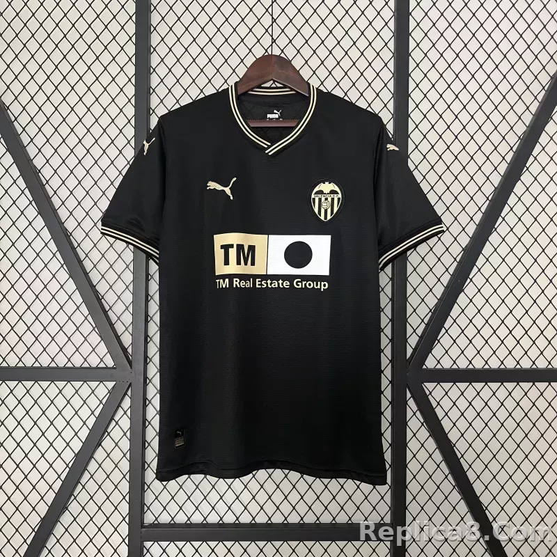 24-25 Valencia Black Football Jersey