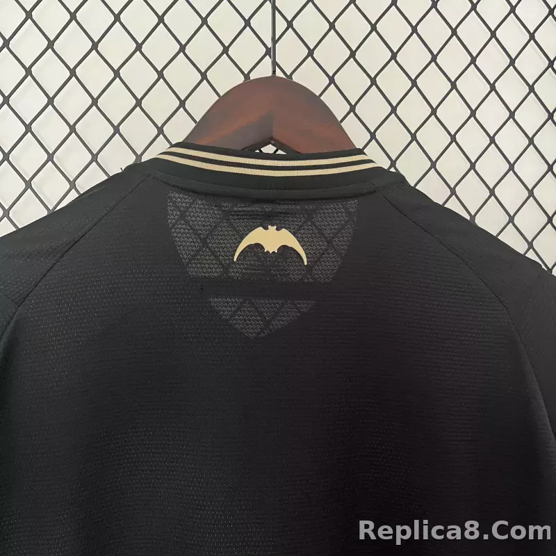 24-25 Valencia Black Football Jersey - detail