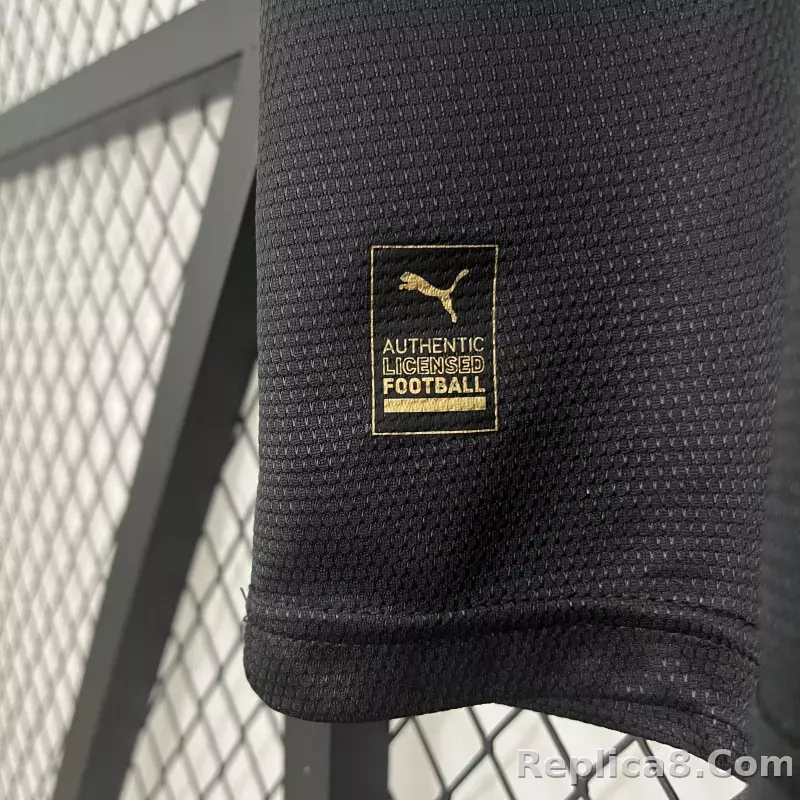 24-25 Valencia Black Football Jersey - detail