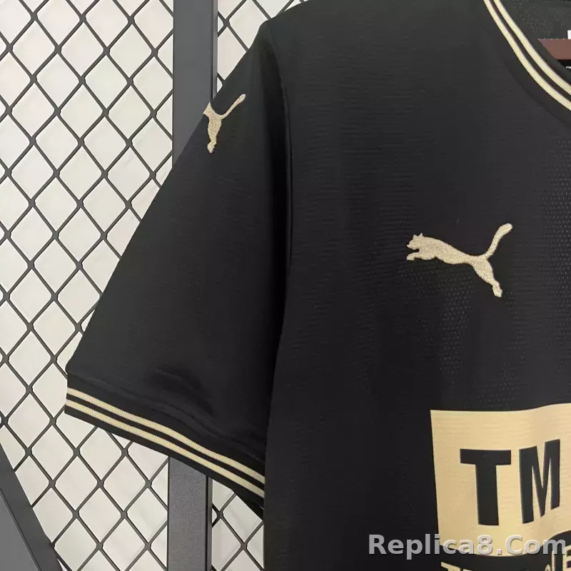 24-25 Valencia Black Football Jersey - detail