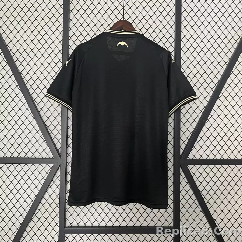24-25 Valencia Black Football Jersey - detail