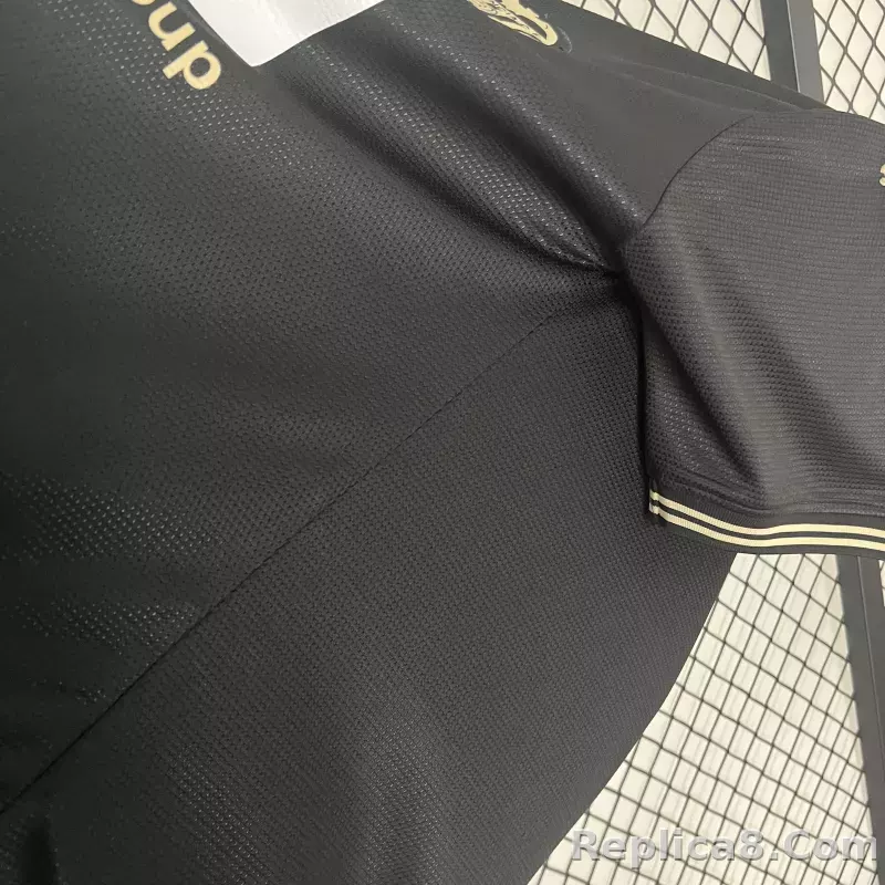 24-25 Valencia Black Football Jersey - detail