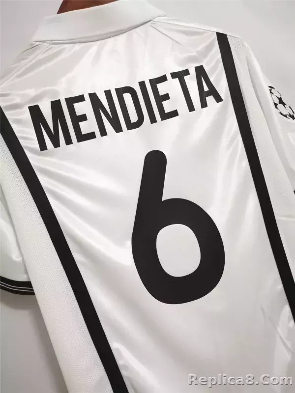 00-01 Valencia Home Retro Football Jersey - detail