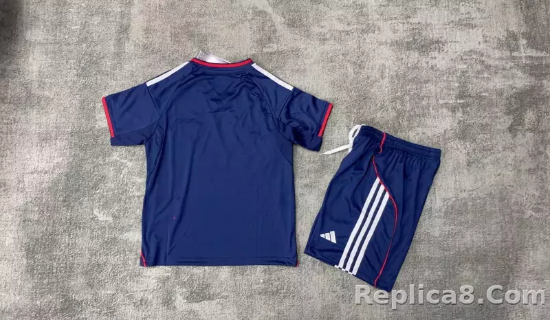 25-26 Olympique Lyonnais Away Soccer Kids Kit Jersey+Shorts - detail