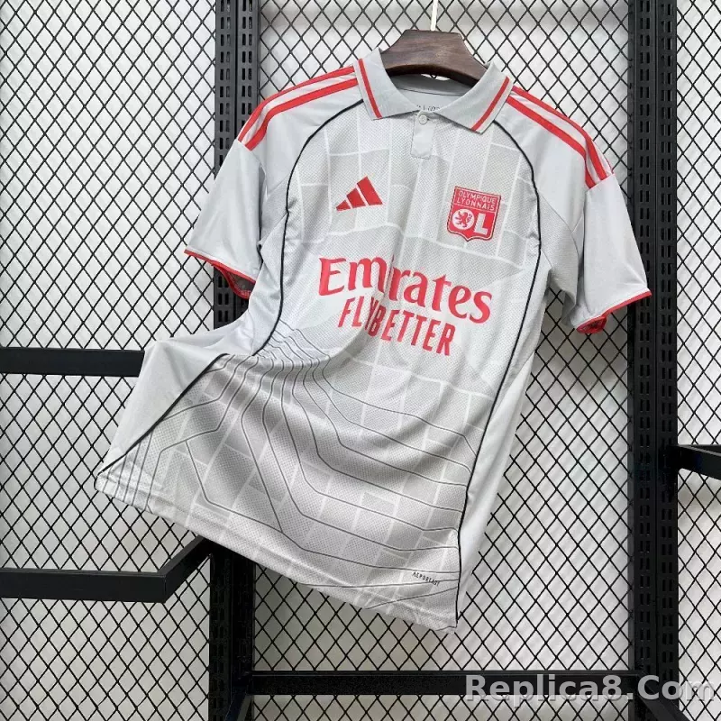 25-26 Olympique Lyonnais Second Away Soccer Jersey