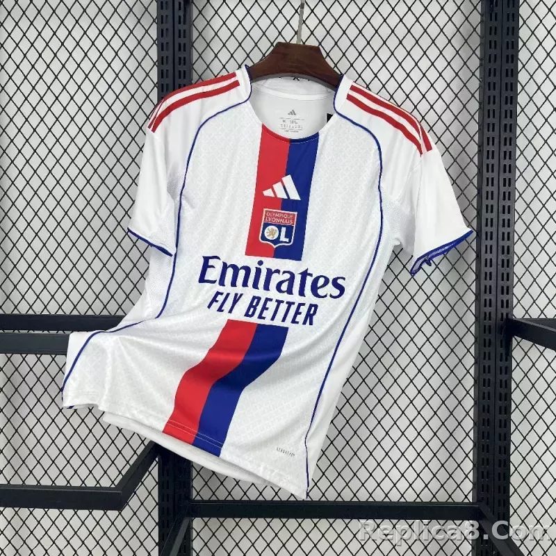 25-26 Olympique Lyonnais Home Soccer Jersey