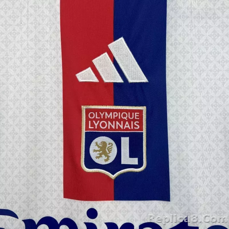 25-26 Olympique Lyonnais Home Soccer Jersey - detail