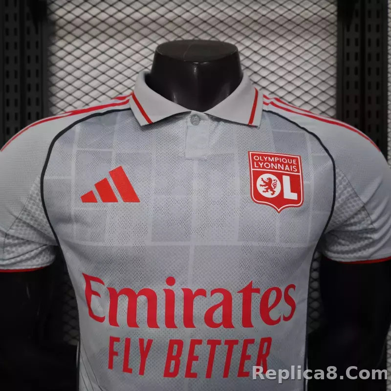 25-26 Olympique Lyonnais Second Away Soccer Jersey Player Version - detail