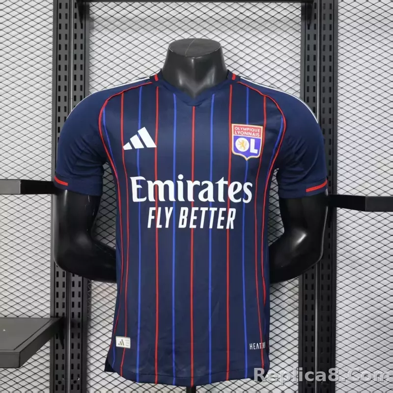 25-26 Olympique Lyonnais Away Soccer Jersey Player Version