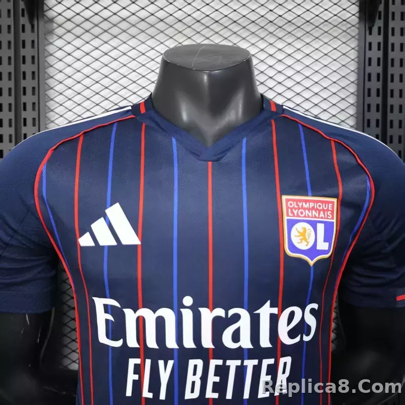 25-26 Olympique Lyonnais Away Soccer Jersey Player Version - detail