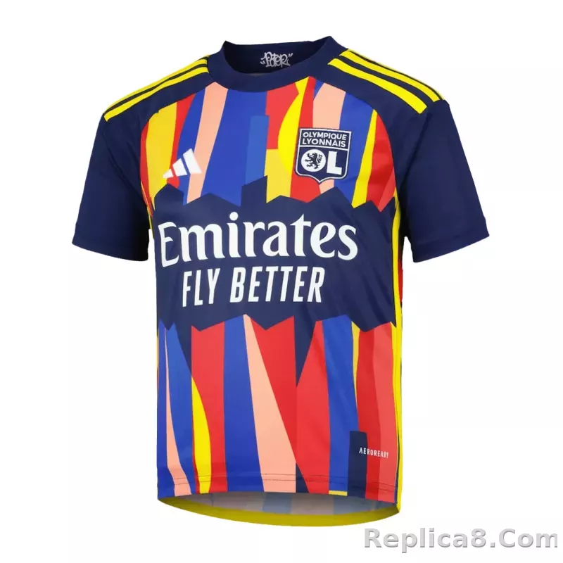 23-24 Olympique Lyonnais Third Away Jersey Fan Version - detail