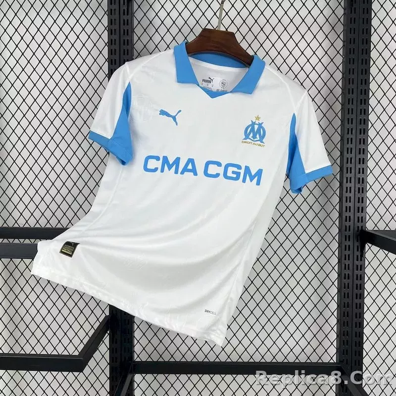 25-26 Marseilles Home Soccer Jersey