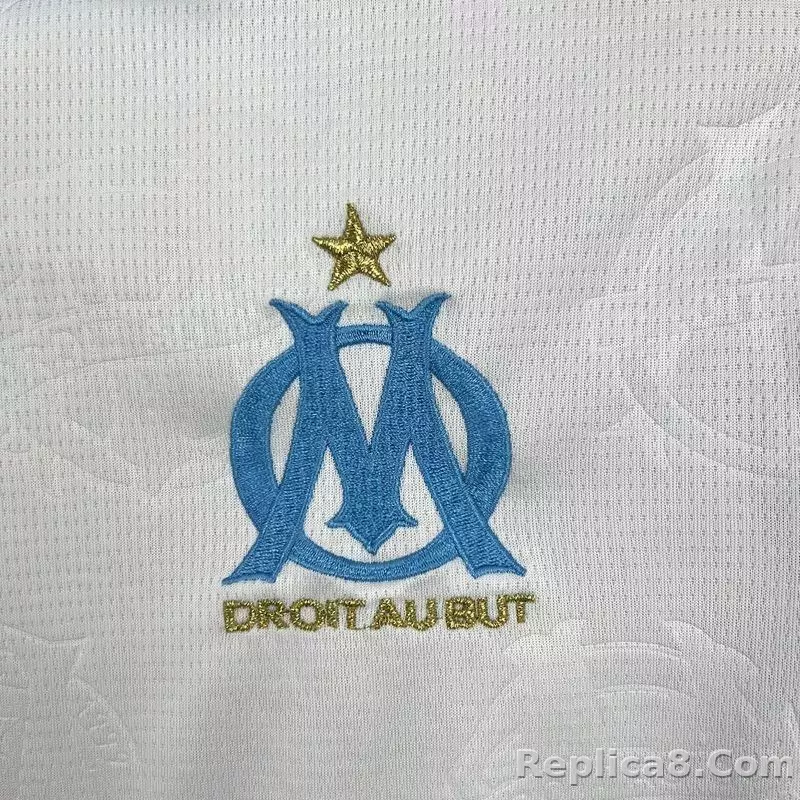 25-26 Marseilles Home Soccer Jersey - detail