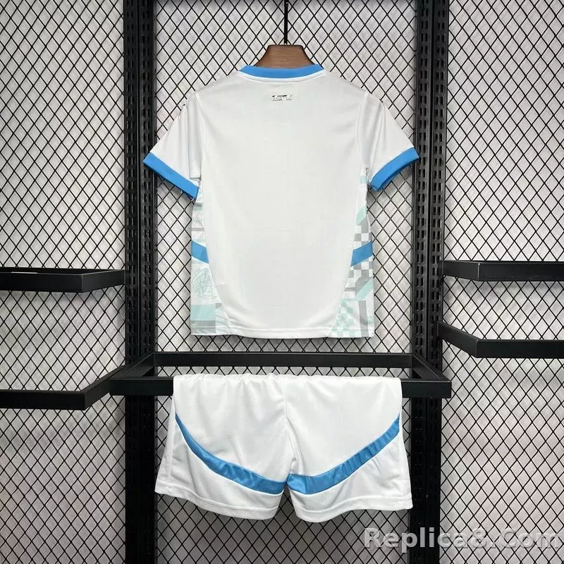 24-25 Marseilles Home Soccer Kids Kit Jersey+Shorts - detail