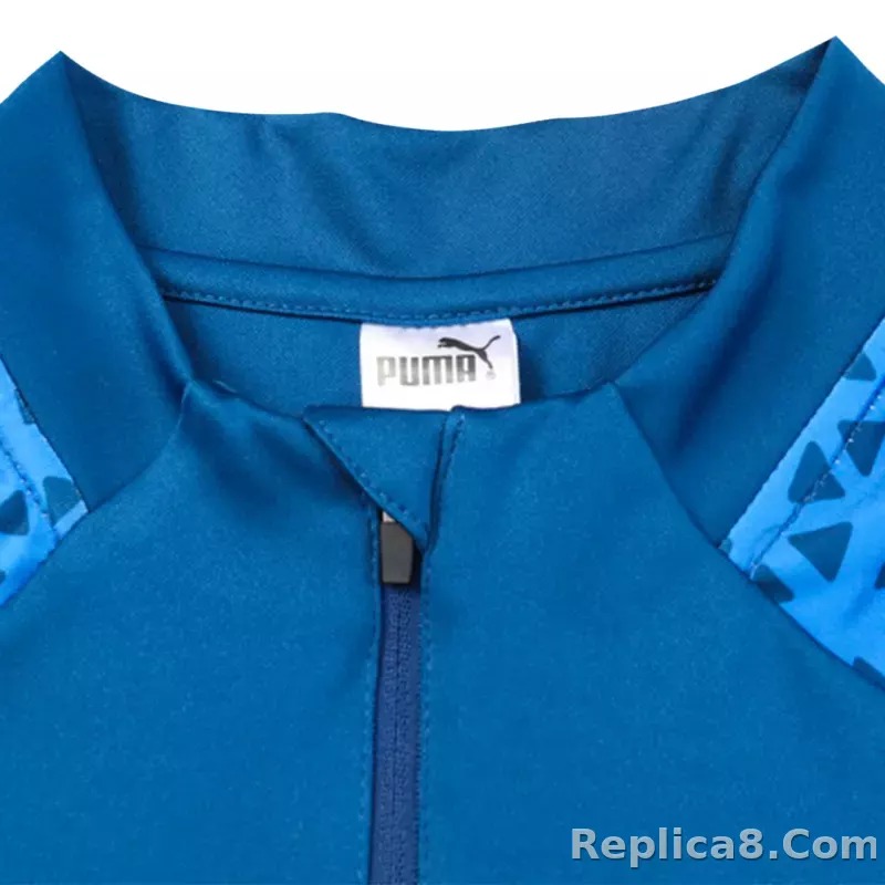 Kids Marseille Zipper Sweatshirt Kit(Top+Pants) Navy 2023/24 - detail