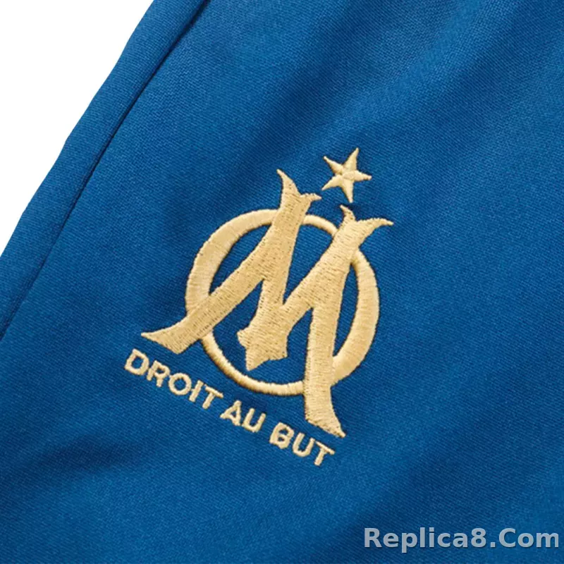 Kids Marseille Zipper Sweatshirt Kit(Top+Pants) Navy 2023/24 - detail
