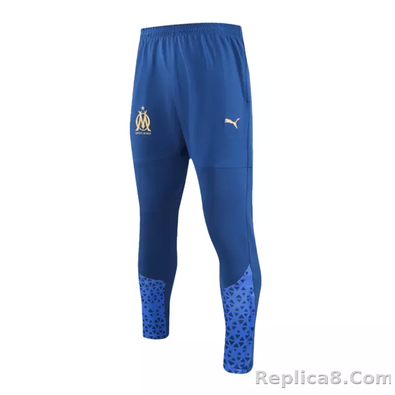 Kids Marseille Zipper Sweatshirt Kit(Top+Pants) Blue 2023/24 - detail