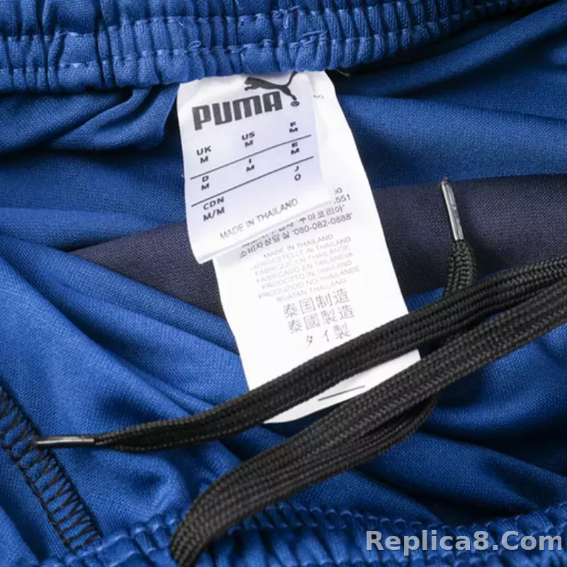 Kids Marseille Zipper Sweatshirt Kit(Top+Pants) Blue 2023/24 - detail