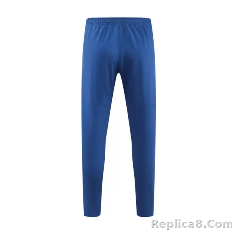 Kids Marseille Zipper Sweatshirt Kit(Top+Pants) Blue 2023/24 - detail
