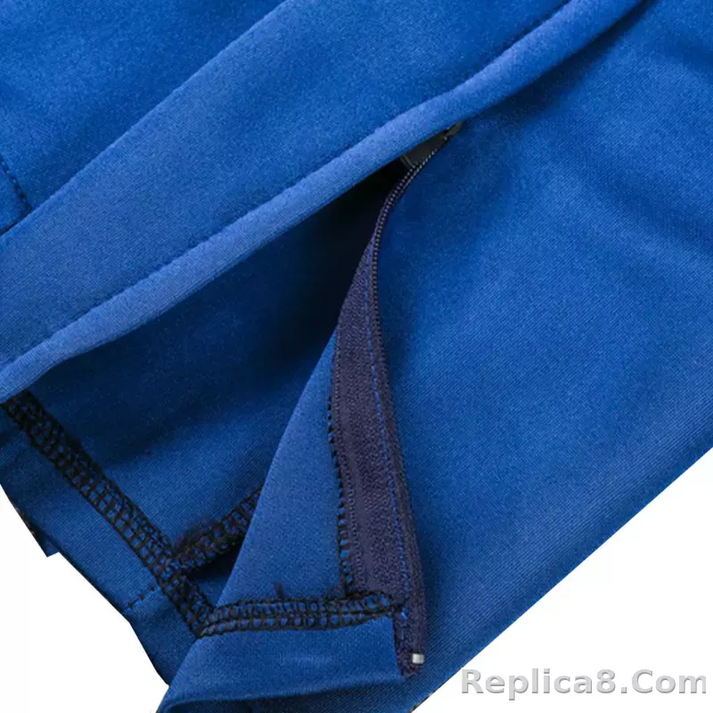 Marseille Zipper Sweatshirt Kit(Top+Pants) Blue 2023/24 - detail