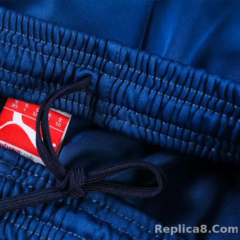 Marseille Zipper Sweatshirt Kit(Top+Pants) Blue 2023/24 - detail