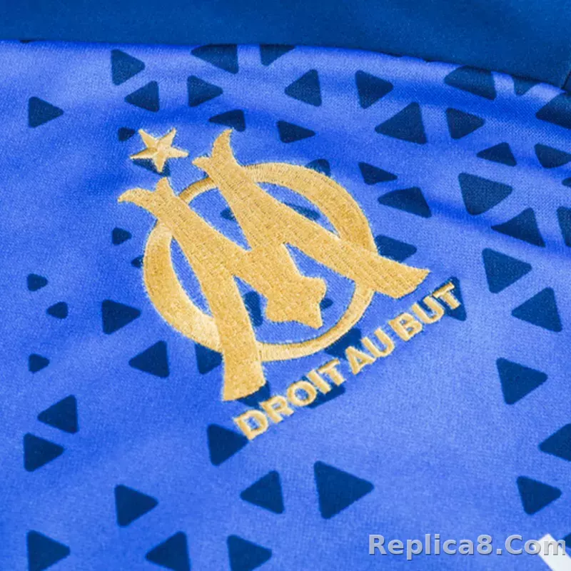 Marseille Zipper Sweatshirt Kit(Top+Pants) Blue 2023/24 - detail