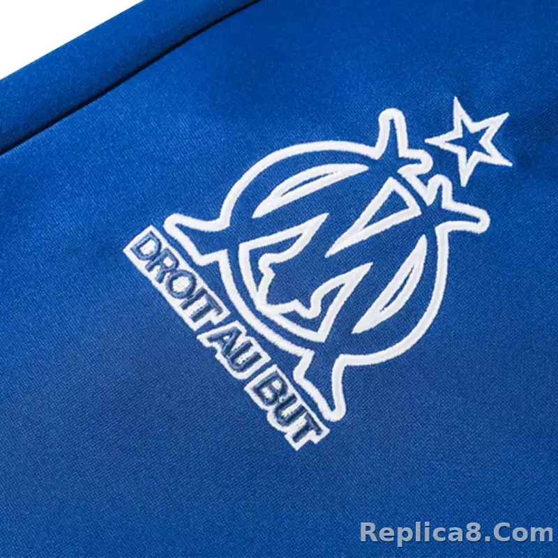 Marseille Zipper Sweatshirt Kit(Top+Pants) Blue 2023/24 - detail