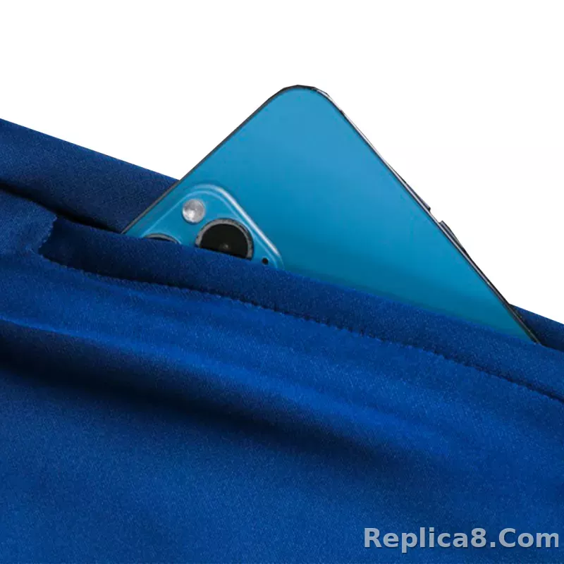 Marseille Zipper Sweatshirt Kit(Top+Pants) Blue 2023/24 - detail