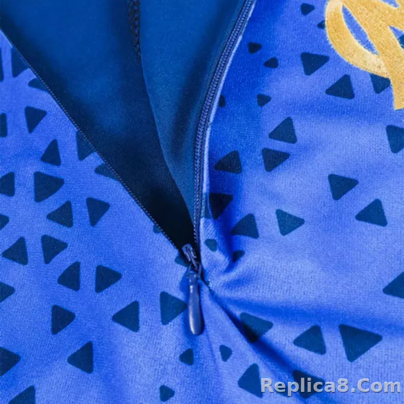 Marseille Zipper Sweatshirt Kit(Top+Pants) Blue 2023/24 - detail