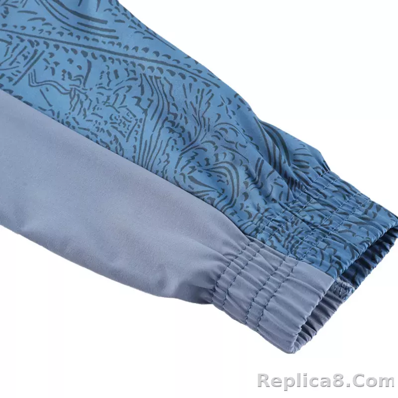 Marseille Hoodie Training Kit (Jacket+Pants) Blue 2023/24 - detail