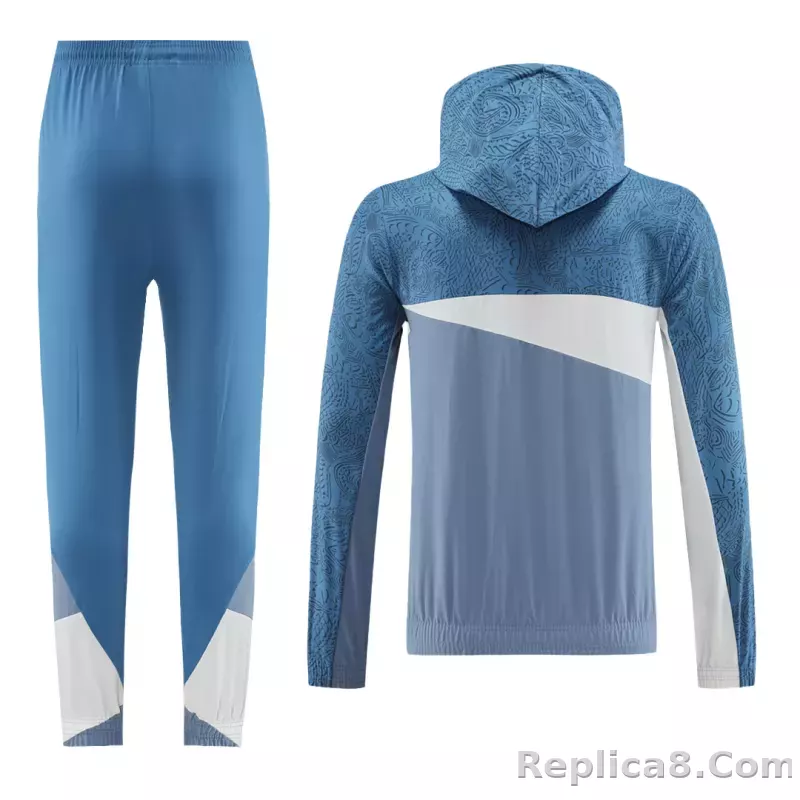 Marseille Hoodie Training Kit (Jacket+Pants) Blue 2023/24 - detail