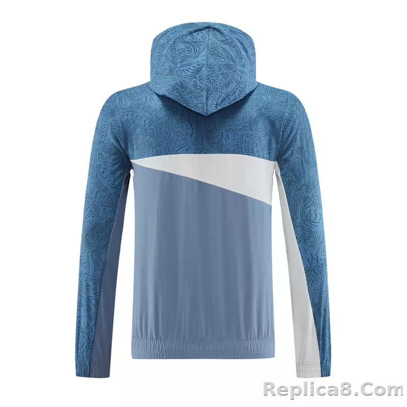 Marseille Hoodie Training Kit (Jacket+Pants) Blue 2023/24 - detail