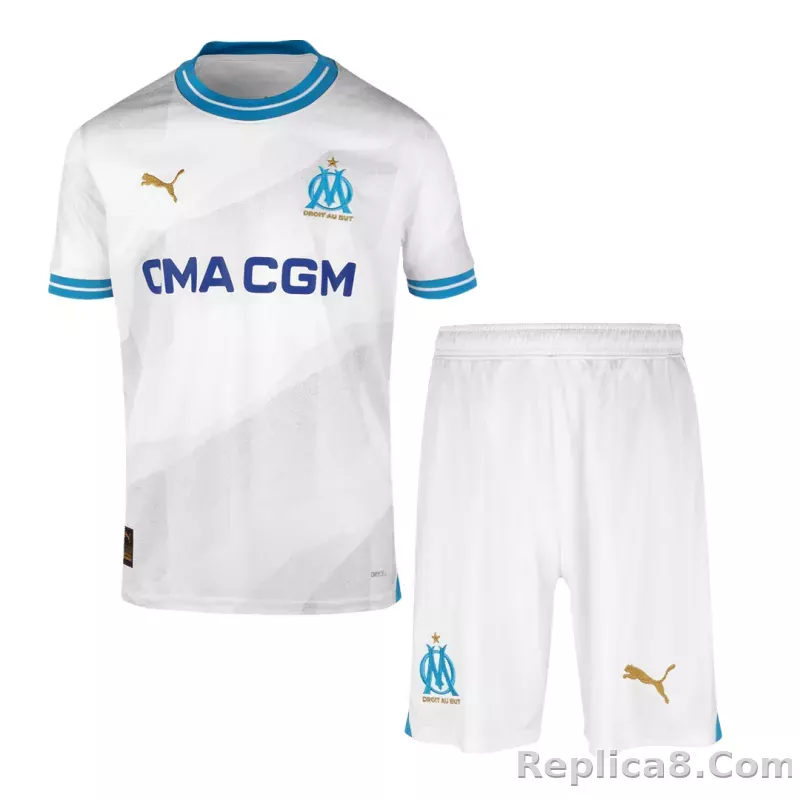 23-24  Marseille Home Kit Jersey+Shorts