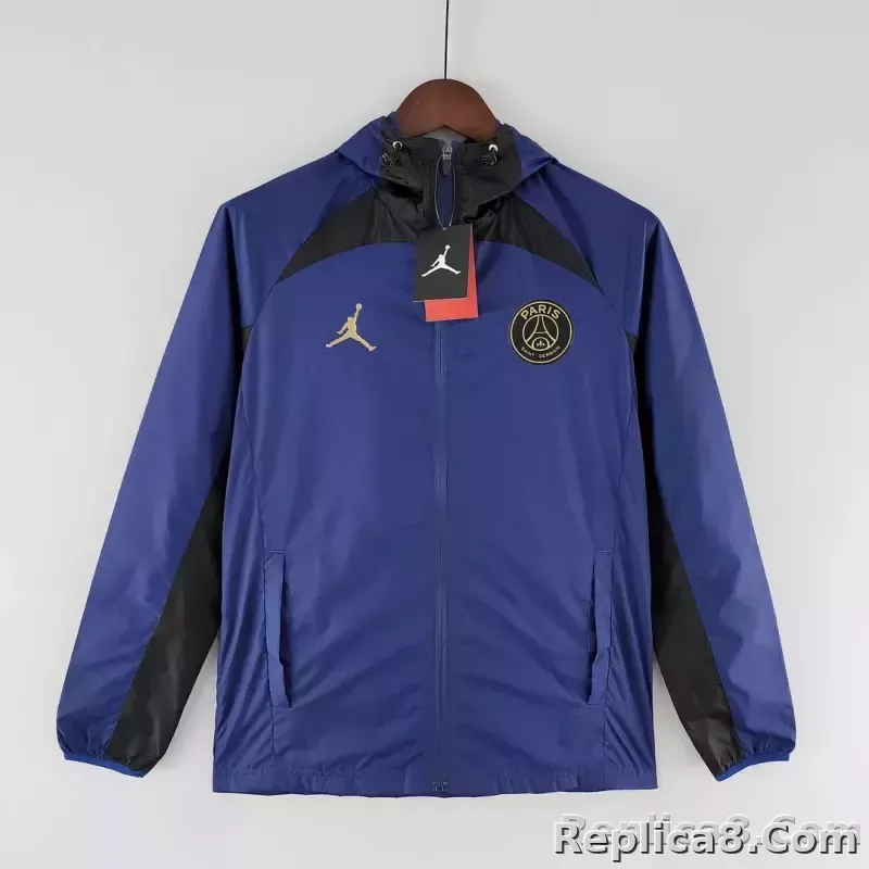 2022 PSG Windbreaker Commemorative Edition Blue And Black